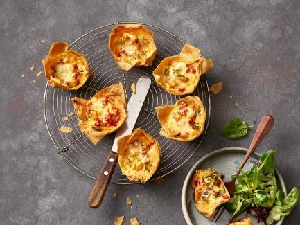 Zucchetti-Strudelküchlein mit Gruyère