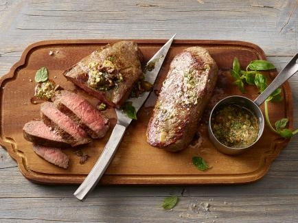 Rumpsteak mit Oliven-Oregano-Butter 